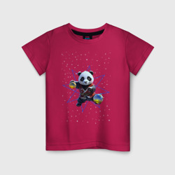 Детская футболка хлопок Кунг-фу новогодними шарами