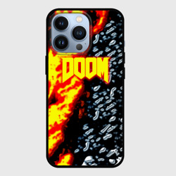 Чехол для iPhone 13 Pro Doom огненное лого