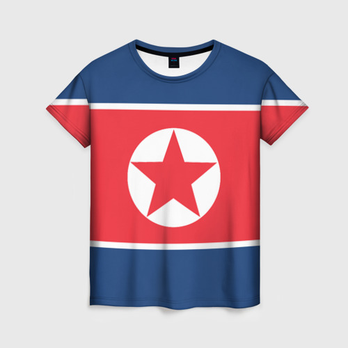 Женская футболка 3D Флаг Северной Кореи , цвет 3D печать