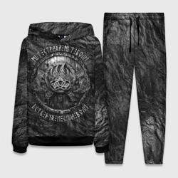 Женский костюм с толстовкой 3D Щит и боевые топоры - нет страха и боли