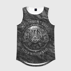 Мужская спортивная майка 3D Щит и боевые топоры - нет страха и боли