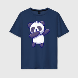 Женская футболка хлопок Oversize Dabbing panda