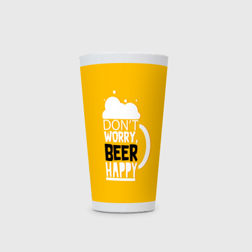 Кружка Латте Don't worry - beer happy - фото 2