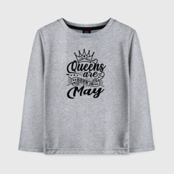 Детский лонгслив хлопок Королева рожденная в мае