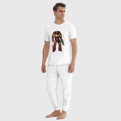 Мужская пижама хлопок с принтом Астартес кровавый ангел, вид сбоку #3