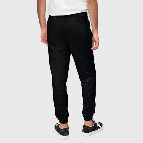 Мужские брюки 3D Республика Коми -  синие крапинки, цвет 3D печать - фото 5