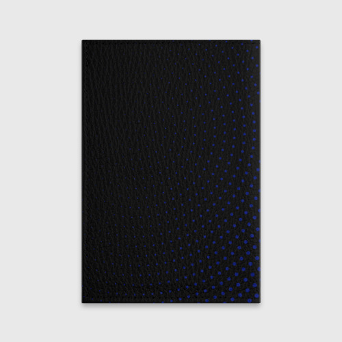 Обложка для паспорта матовая кожа Республика Коми -  синие крапинки, цвет черный - фото 2
