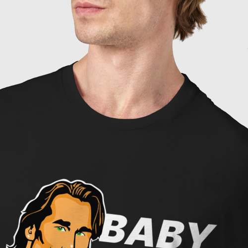 Мужская футболка хлопок Baby dont hurt me - Mike O'Hearn, цвет черный - фото 6
