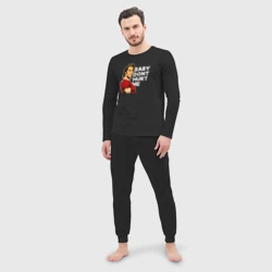 Мужская пижама с лонгсливом хлопок Baby dont hurt me - Mike O'Hearn - фото 2