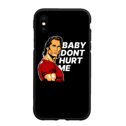 Чехол для iPhone XS Max матовый Baby don't hurt me - Mike O'Hearn