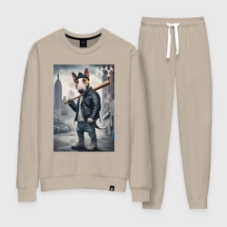 Женский костюм хлопок Булли с битой на своём районе