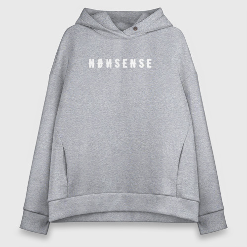 Женское худи Oversize хлопок  Nonsense , цвет меланж