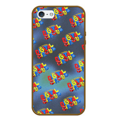 Чехол для iPhone 5/5S матовый The amazing digital circus pattern