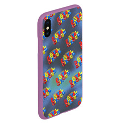 Чехол для iPhone XS Max матовый The amazing digital circus pattern - фото 2