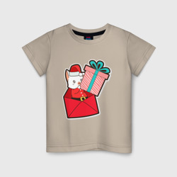 Вам подарок от котика – Детская футболка хлопок с принтом купить со скидкой в -20%