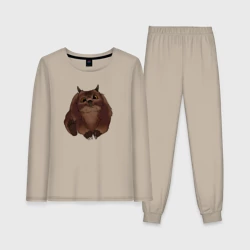Женская пижама с лонгсливом хлопок Детеныш Медвесыча