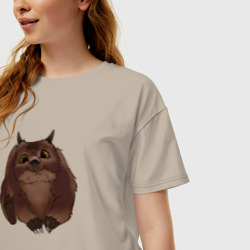 Женская футболка хлопок Oversize Детеныш Медвесыча - фото 2