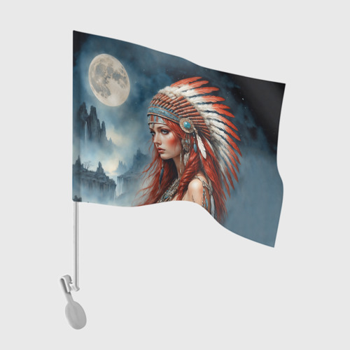 Флаг для автомобиля Шаманка индейского племени