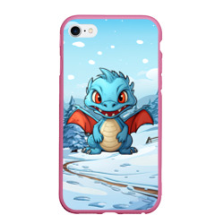 Дракон на зимнем заснеженном фоне – Чехол для iPhone 6/6S матовый с принтом купить