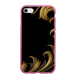 Золотой узор в виде пера – Чехол для iPhone 6/6S матовый с принтом купить