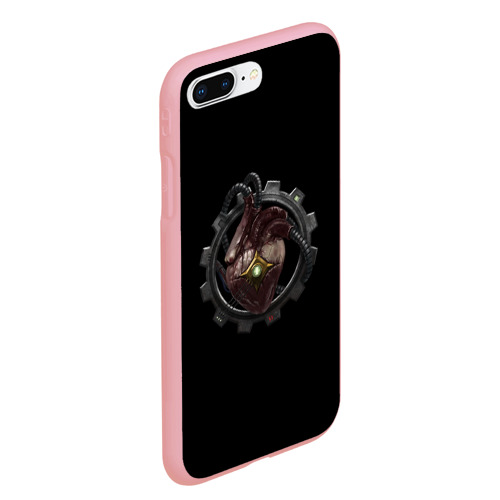 Чехол для iPhone 7Plus/8 Plus матовый с принтом Сердце механикус стимпанк, вид сбоку #3