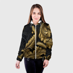 Женская куртка 3D Объемные листья  узоры - фото 2
