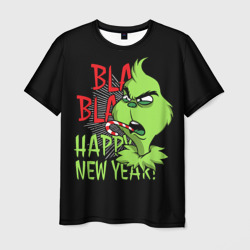 Мужская футболка 3D Grinch - happy New Year