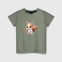 Милая Белочка – Детская футболка хлопок с принтом купить со скидкой в -20%
