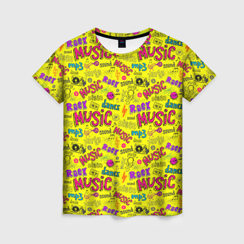 Женская футболка 3D Music dance, цвет 3D печать