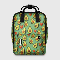Женский рюкзак 3D Авокадо и сердечки