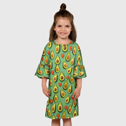 Детское платье 3D Авокадо и сердечки - фото 2