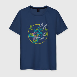 Неоновый дракон - символ – Светящаяся мужская футболка с принтом купить со скидкой в -20%