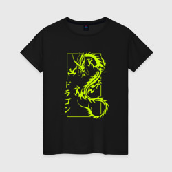Светящаяся женская футболка Тату с драконом