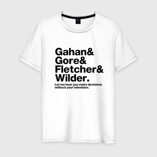 Мужская футболка хлопок Depeche Mode - GGFW band, цвет белый