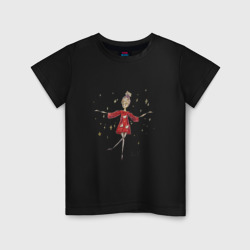 Детская футболка хлопок Балерина с сердцами