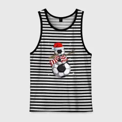 Мужская майка хлопок Soccer snowman