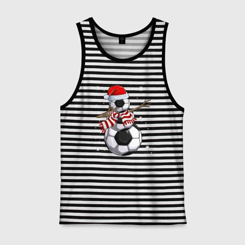 Мужская майка хлопок Soccer snowman