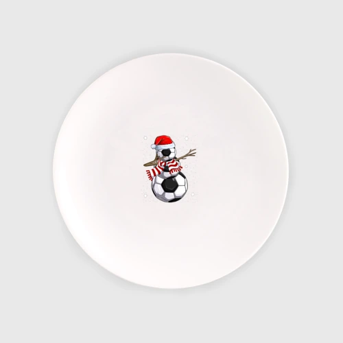Тарелка Soccer snowman