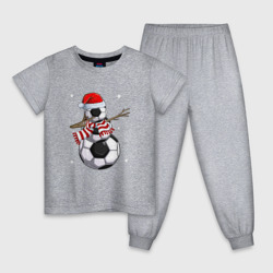 Детская пижама хлопок Soccer snowman