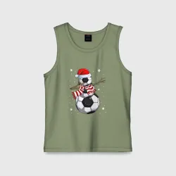 Детская майка хлопок Soccer snowman