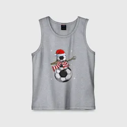 Детская майка хлопок Soccer snowman