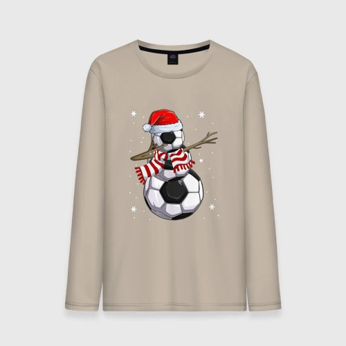 Мужской лонгслив хлопок Soccer snowman