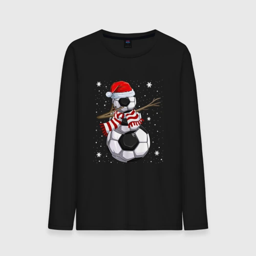 Мужской лонгслив хлопок Soccer snowman