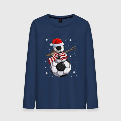 Мужской лонгслив хлопок Soccer snowman