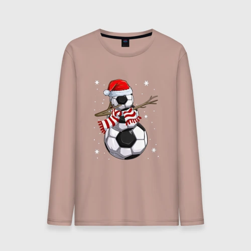 Мужской лонгслив хлопок Soccer snowman