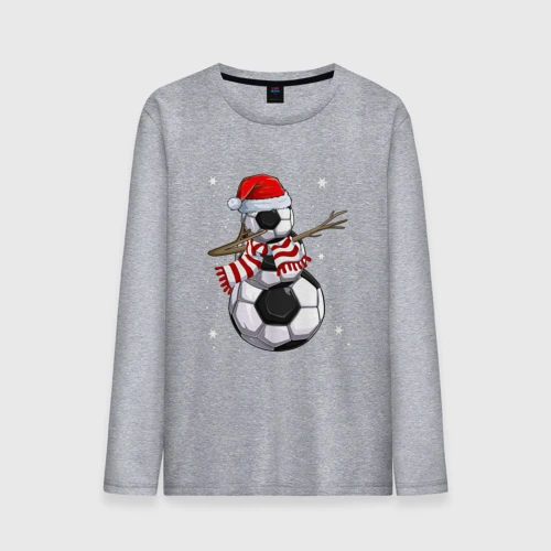Мужской лонгслив хлопок Soccer snowman