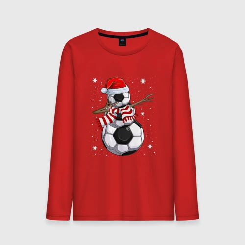 Мужской лонгслив хлопок Soccer snowman