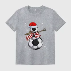 Мужская футболка хлопок Soccer snowman