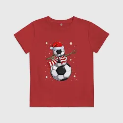 Детская футболка хлопок Soccer snowman