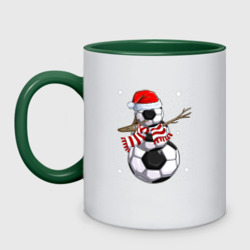 Кружка двухцветная Soccer snowman